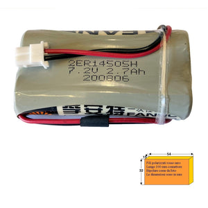 PILE IN BATTERIA LITIO 2 IN SERIE 7,2V 2,7AH PER SENSORI Securvera SH-EHRPASCDVA