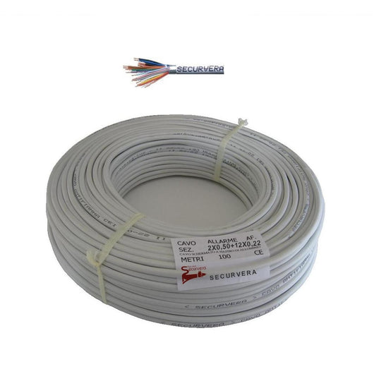 CAVO SCHERMATO ANTIFIAMMA 2X0,50+12X0,22 PER ANTIFURTO Securvera SM-212CSAFTSA