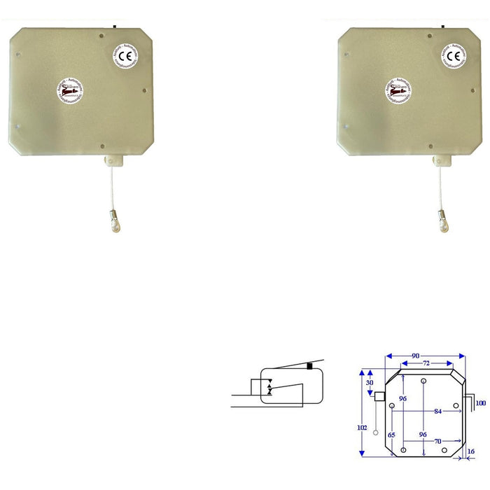 2 ROLLER O SINTAP CONTATTO A CORDINO SERRANDE TAPPARELLE Securvera SS-SALDCSCSTB