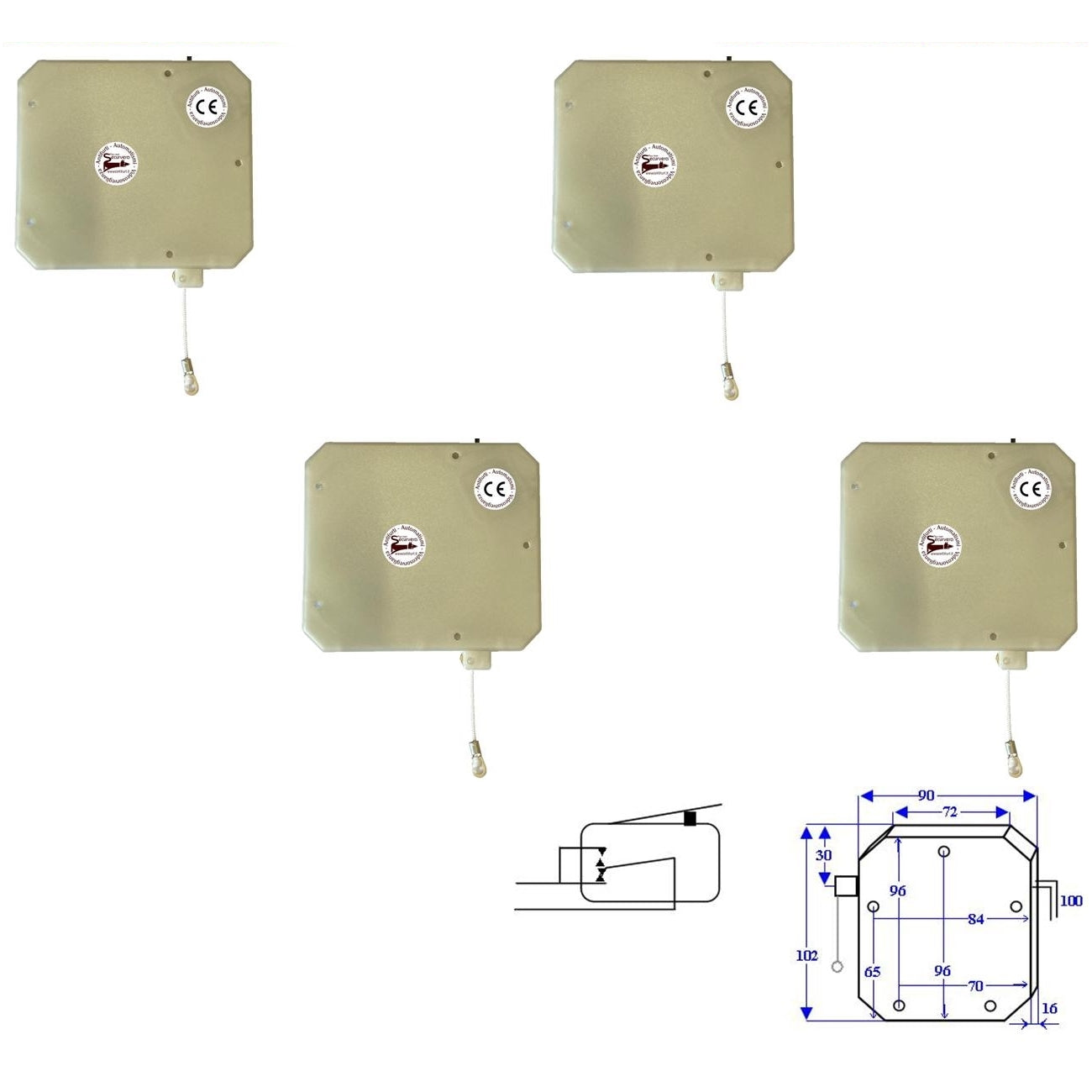 4 ROLLER O SINTAP CONTATTO A CORDINO SERRANDE TAPPARELLE Securvera SS-SALQCSCSTD