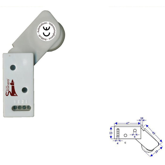 ROTELLO CONTATTO ALLARME A PASSAGGIO Securvera SE-RCBURCVAPC