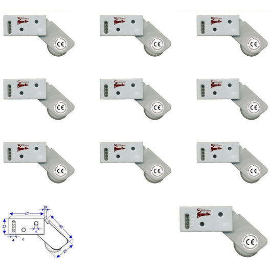 10 ROTELLI CONTATTI ALLARME A PASSAGGIO Securvera SE-RCBXRCVAPA