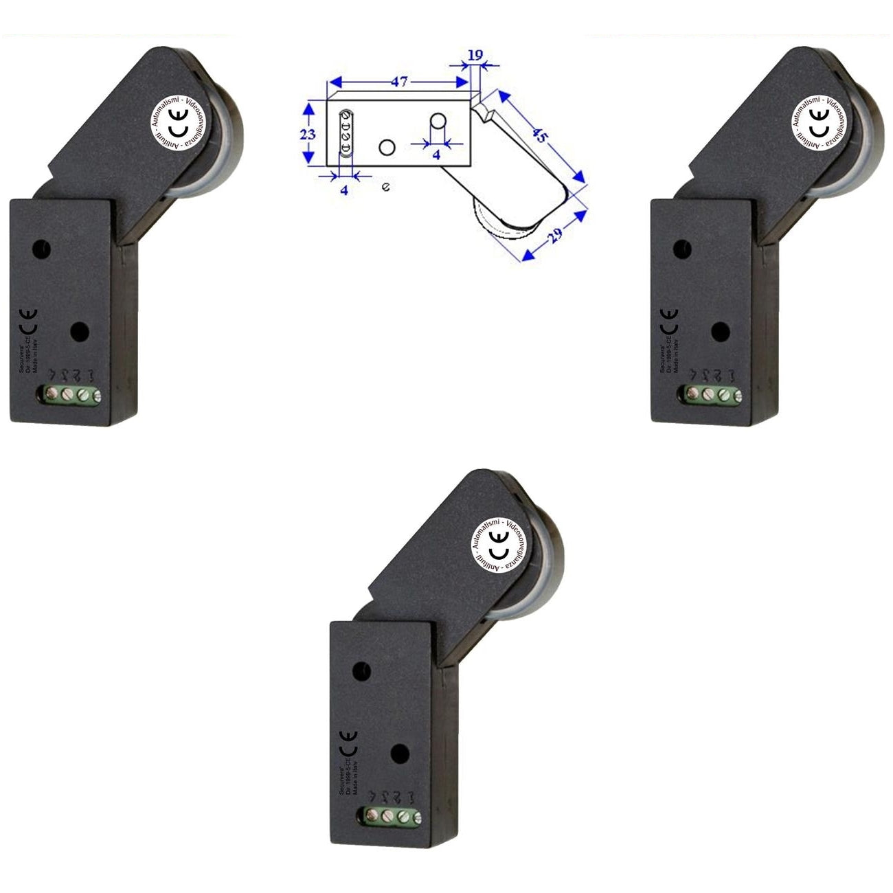 ROTELLI CONTATTI ALLARME A PASSAGGIO Securvera SE-RCMTRCVAPC