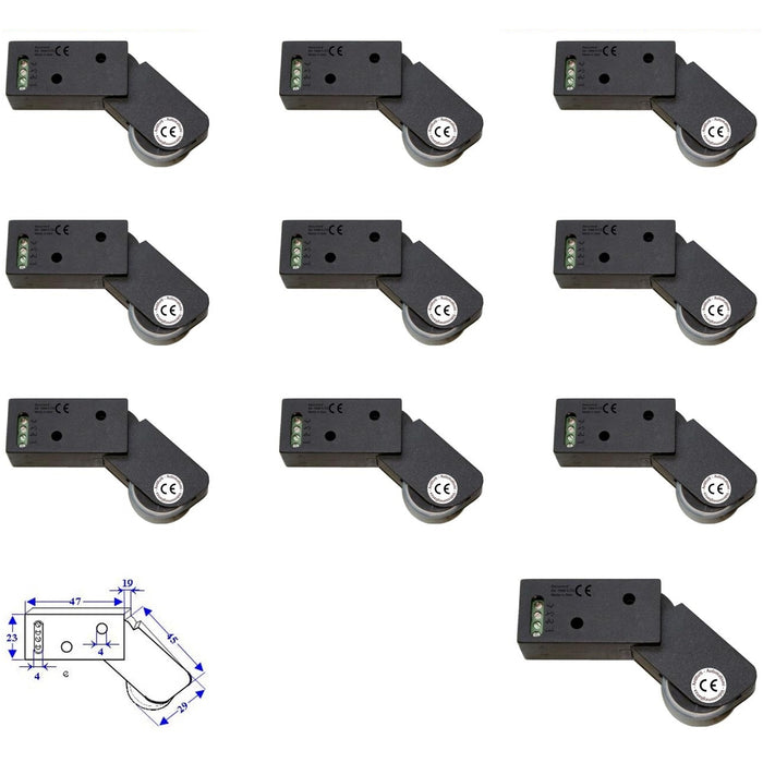 10 ROTELLI CONTATTI ALLARME A PASSAGGIO Securvera SE-RCMXRCVAPA