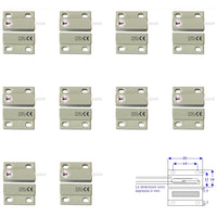 10 MICROCONTATTI MAGNETICI NC A MATTONCINO DA ESTERNO Securvera ST-100XMCFEPC