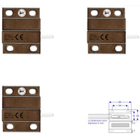3 MICROCONTATTI MAGNETICI NC A MATTONCINO DA ESTERNO Securvera ST-10MTMCFEPE