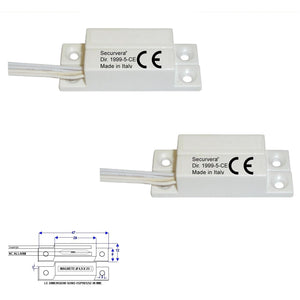 2 CONTATTI MAGNETICI NC A MATTONCINO DA ESTERNO Securvera ST-405DCMABTE