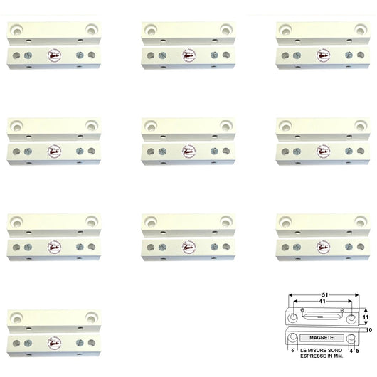10 CONTATTI MAGNETICI DA ESTERNO PER INFISSI NON FERROSI Securvera ST-41BCMEPXSC