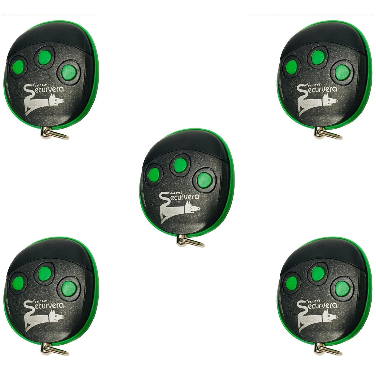 5 RADIOCOMANDI CLONATORI 3 CANALI DEFAULT Securvera SV-RAT5RCTCSA