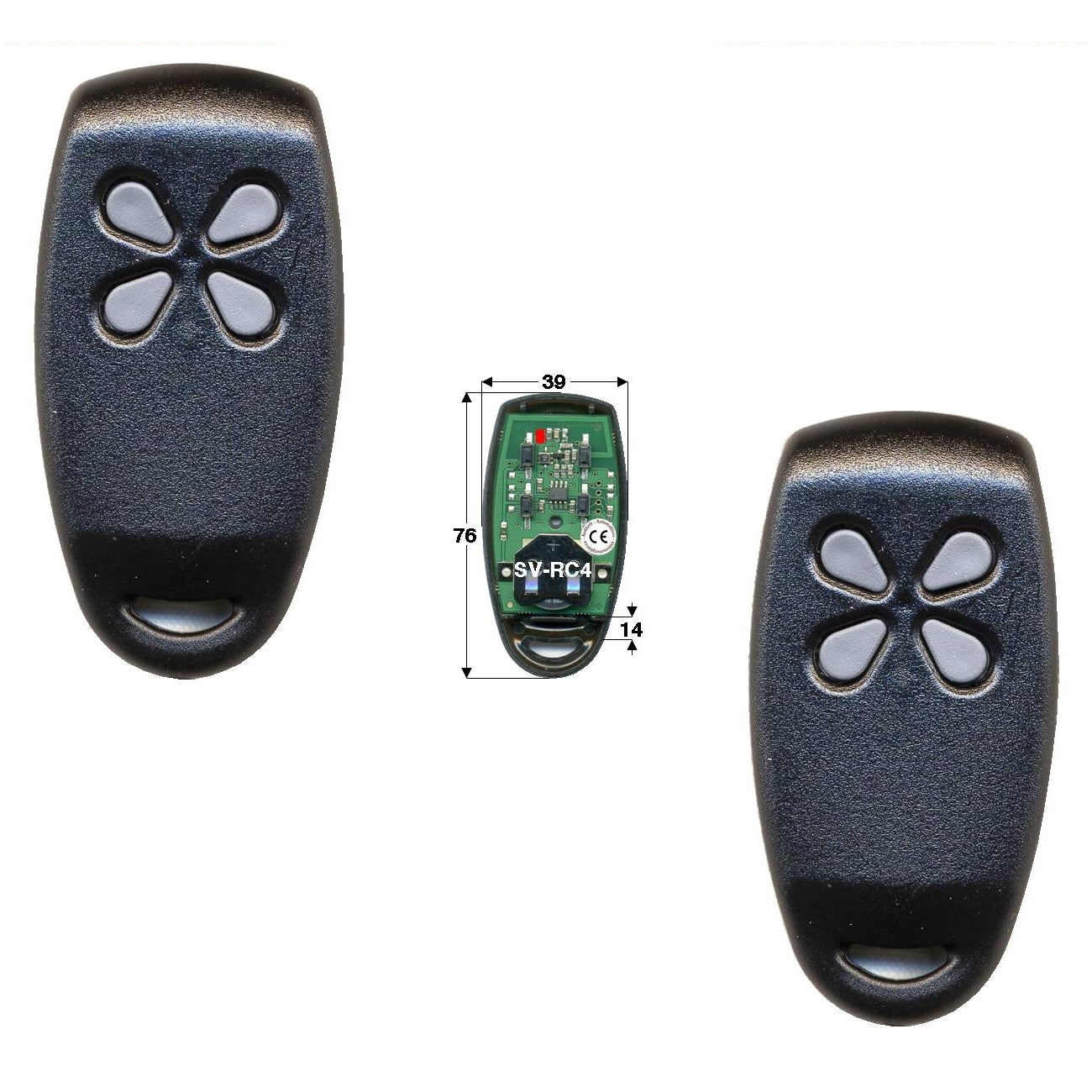 2 RADIOCOMANDI 4 CANALI 10 BIT 1024 CODICI PERSONALI Securvera SV-RC4BLSCDSA