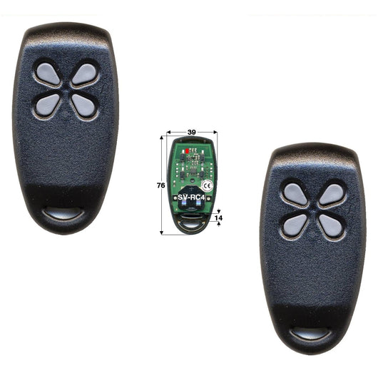 2 RADIOCOMANDI 4 CANALI 10 BIT 1024 CODICI PERSONALI Securvera SV-RC4BLSCDSD