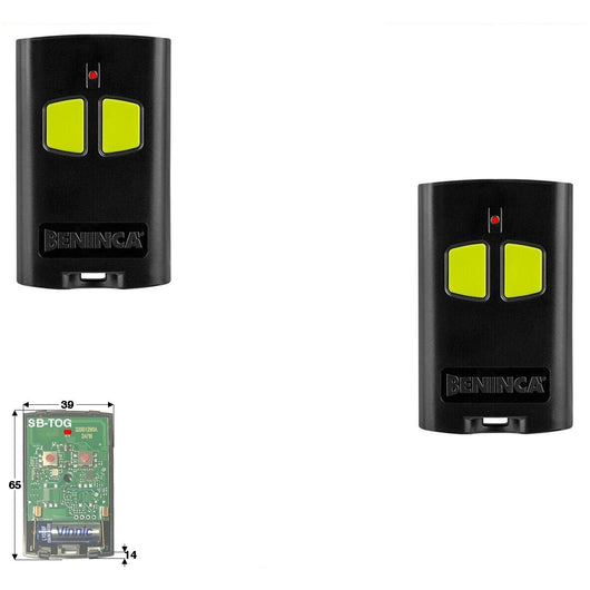 2 RADIOCOMANDI TOGO BENINCA 2 CH ROLLING CODE ADVANCED Securvera SB-TOGDCBADTC