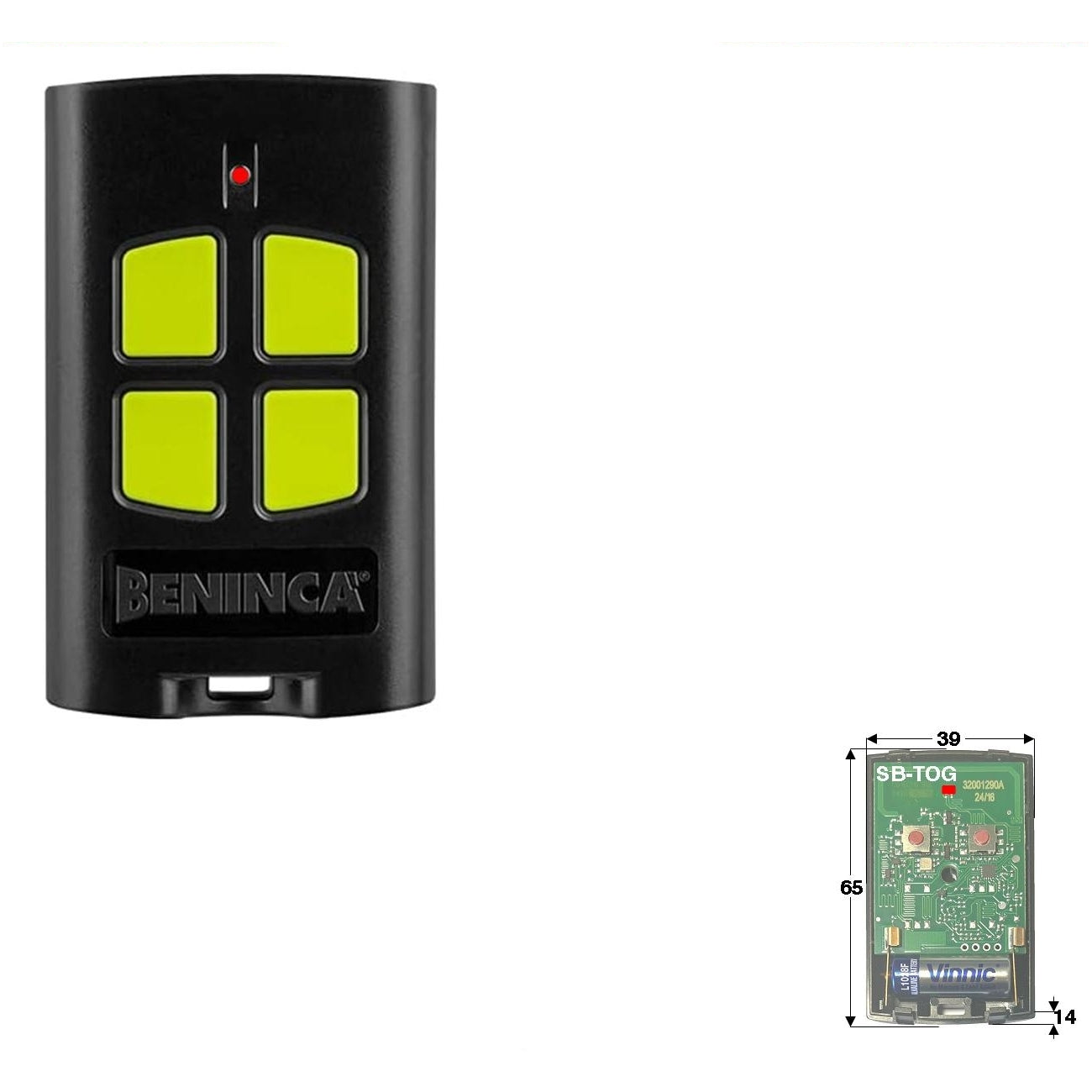 RADIOCOMANDO TOGO BENINCA 4 CH ROLLING CODE ADVANCED Securvera SB-TGQDCBADTC