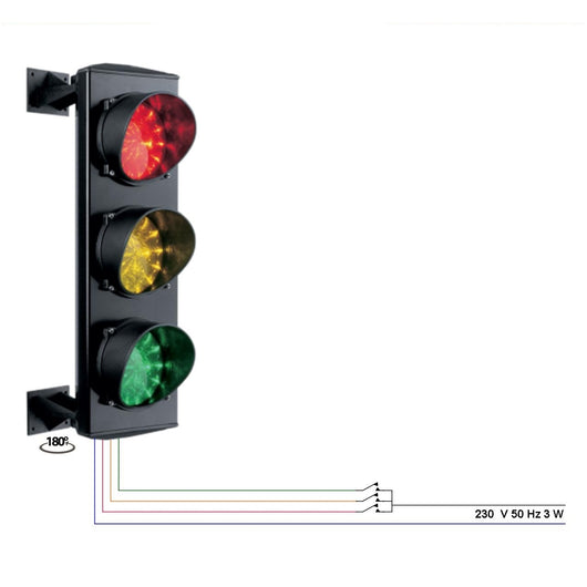 SEMAFORO 3 LUCI 3 SCHEDE DA 24 LED ROSSI GIALLI VERDI Securvera SS-STLS3LRIRC