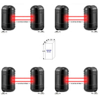 4 BARRIERE IR ATTIVI ORIENTABILI DOPPIO FASCIO SINCRO Securvera SD-BET4BDRSOB