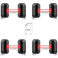 4 BARRIERE IR ATTIVI ORIENTABILI DOPPIO FASCIO SINCRO Securvera SD-BES4BDRSOD