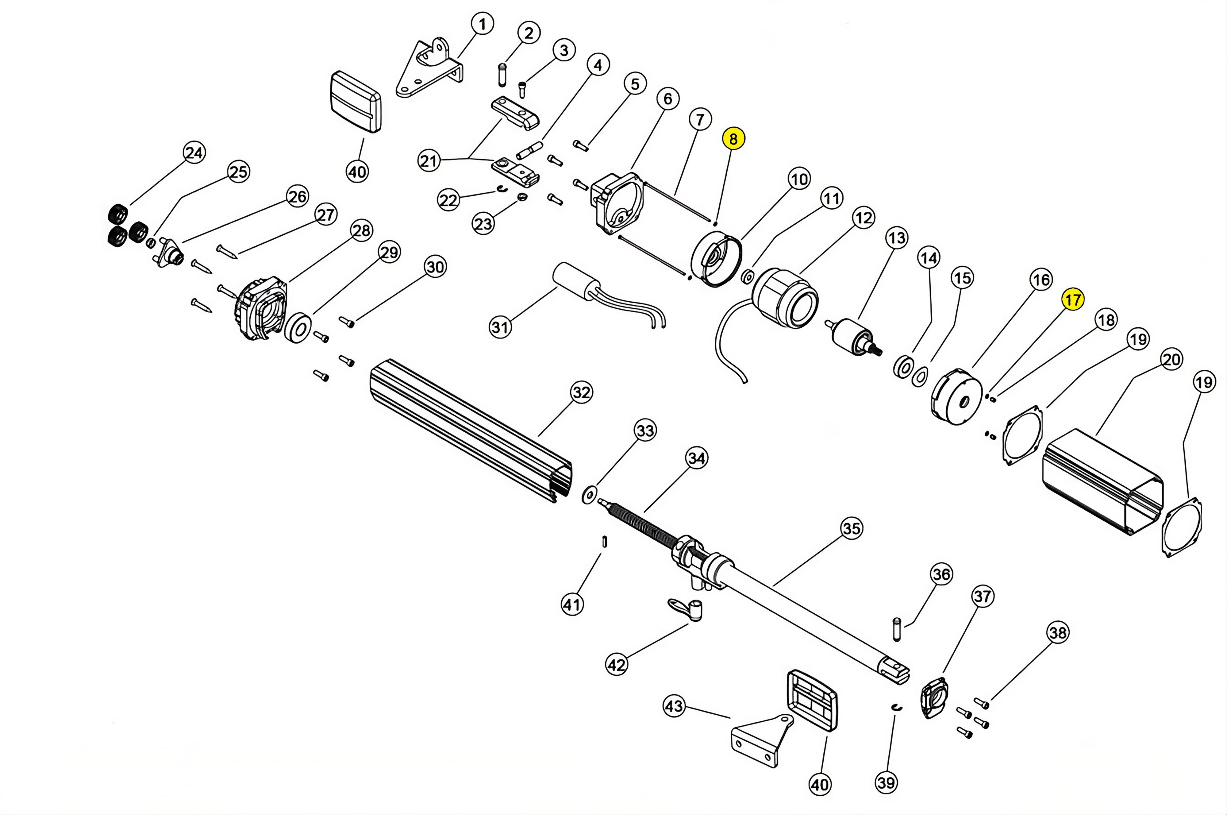 121072 RONDELLA M3 LINEAR 11 VH 230V RICAMBIO