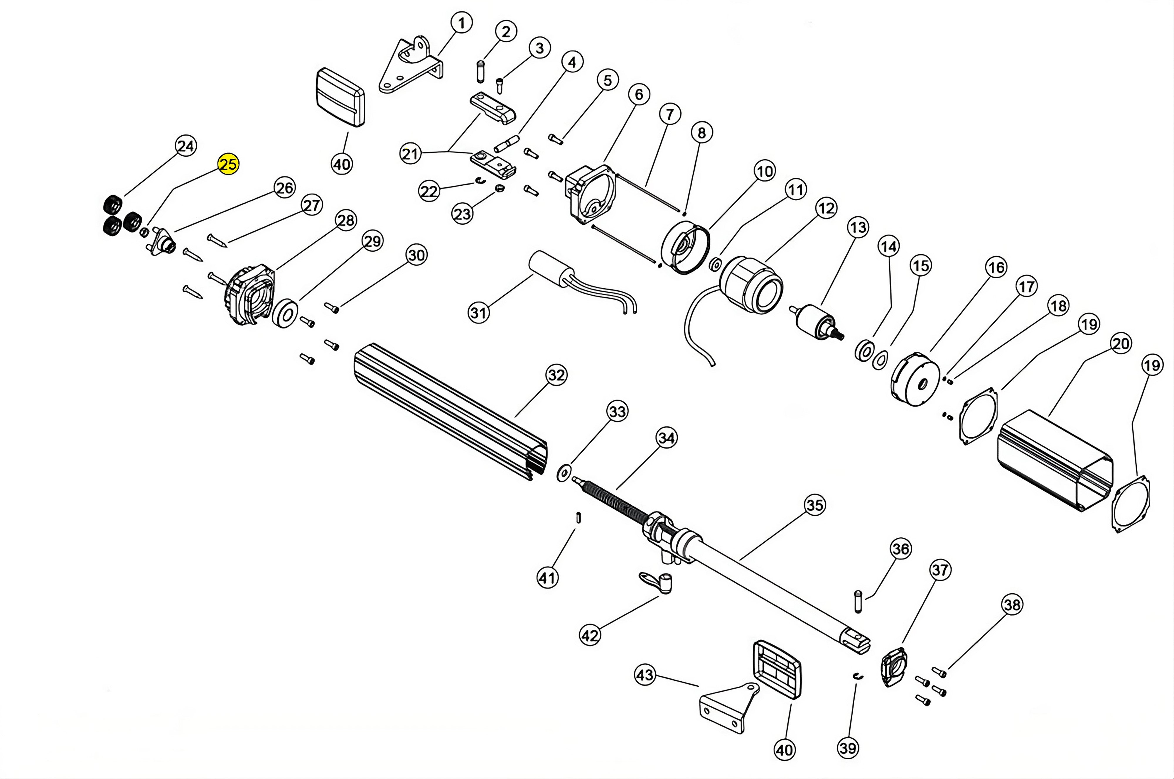 121387 DADO AUTOBLOCCANTE M8 LINEAR 11 VH 230V RICAMBIO