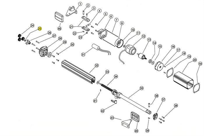 121387 DADO AUTOBLOCCANTE M8 LINEAR 11 VH 230V RICAMBIO