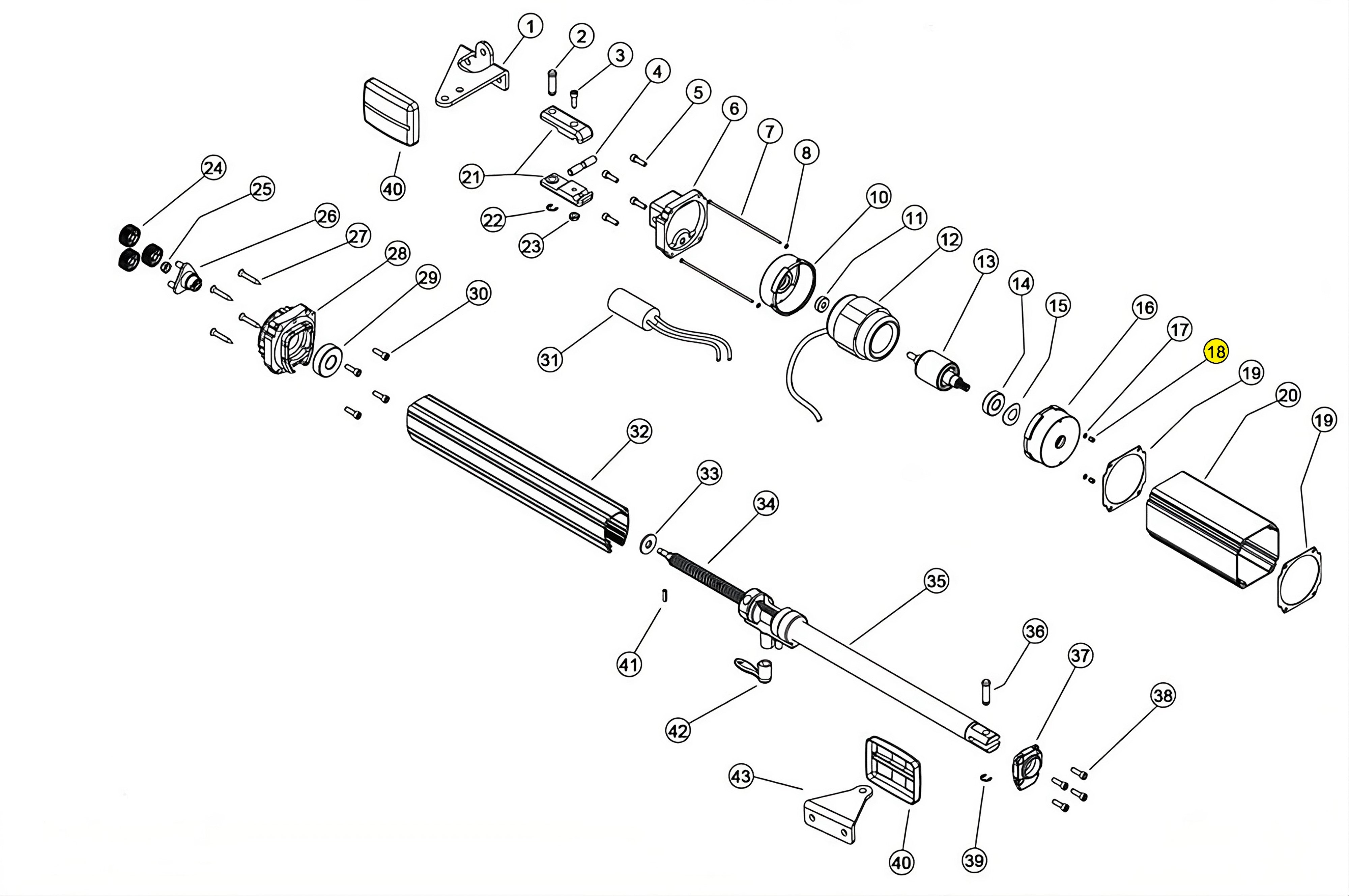 122001 DISTANZIALE AD ESAGONO M3 LINEAR 11 VH 230V RICAMBIO