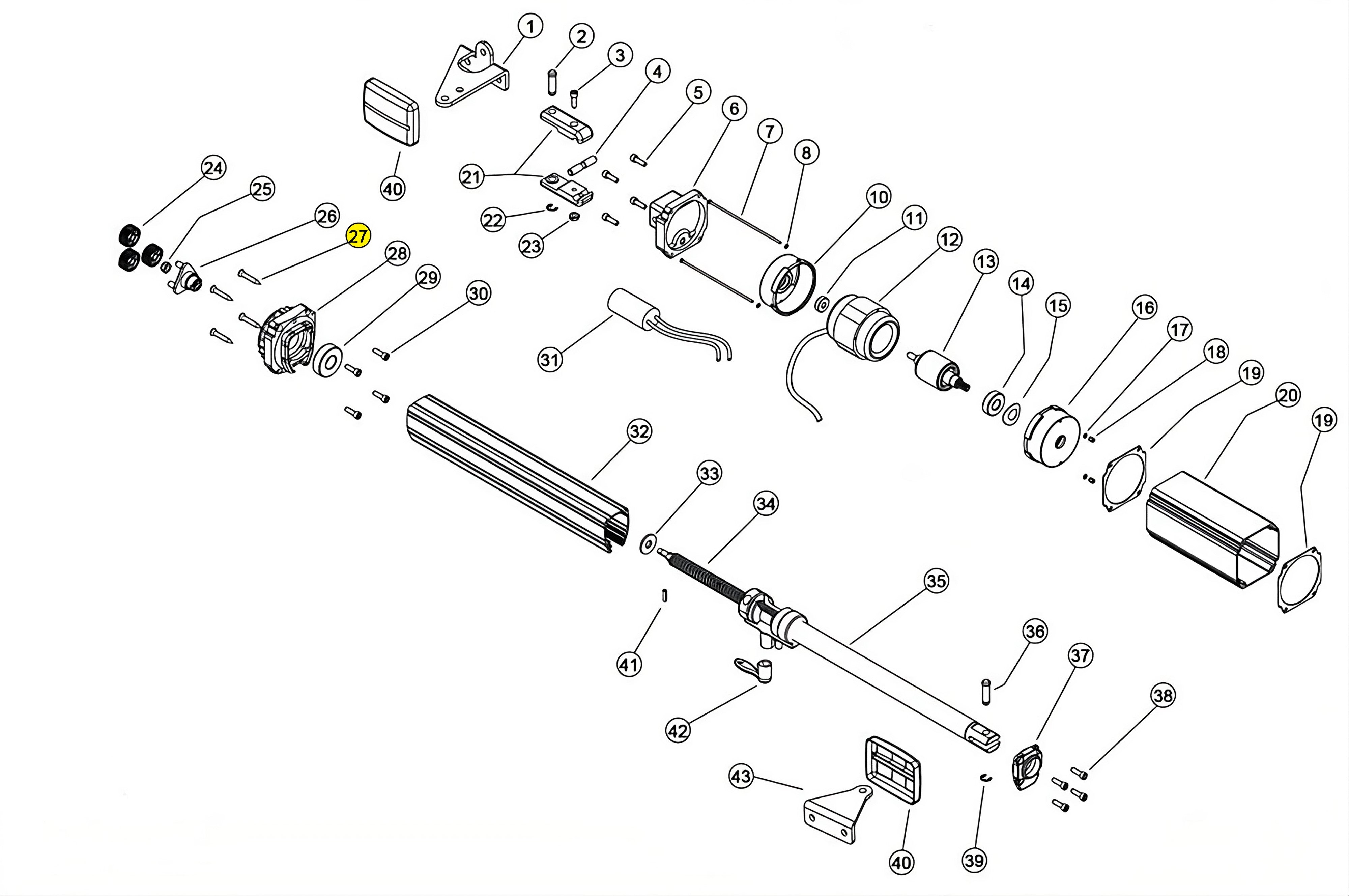 140018/1 VITE AUTOFILETTANTE 6X40 TSP+ LINEAR 11 VH 230V RICAMBIO