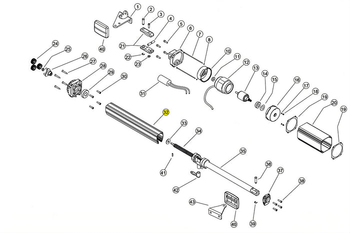 STL007 STELO ANTERIORE ALLUMINIO CORSA 500 LINEAR 11 VH 230V RICAMBIO