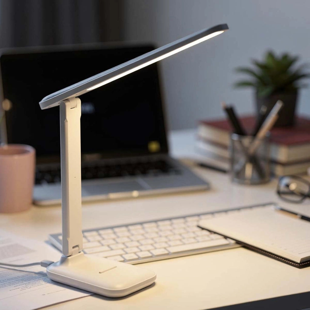 Lampada da scrivania LED 7W 2000 ore 3 temperature regolabili e pieghevole Bianco Avizar