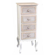 CHARM CASSETTIERA A 4 CASSETTI 40X35X100 CM COLORE BIANCO E CREMA
