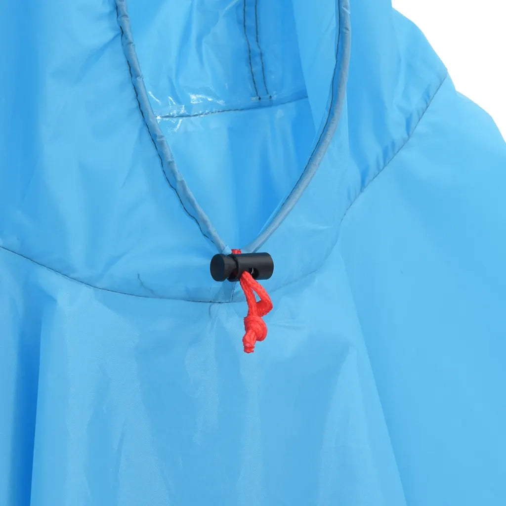 Poncho Antipioggia con Cappuccio Design 2 in 1 Blu 223x145 cm