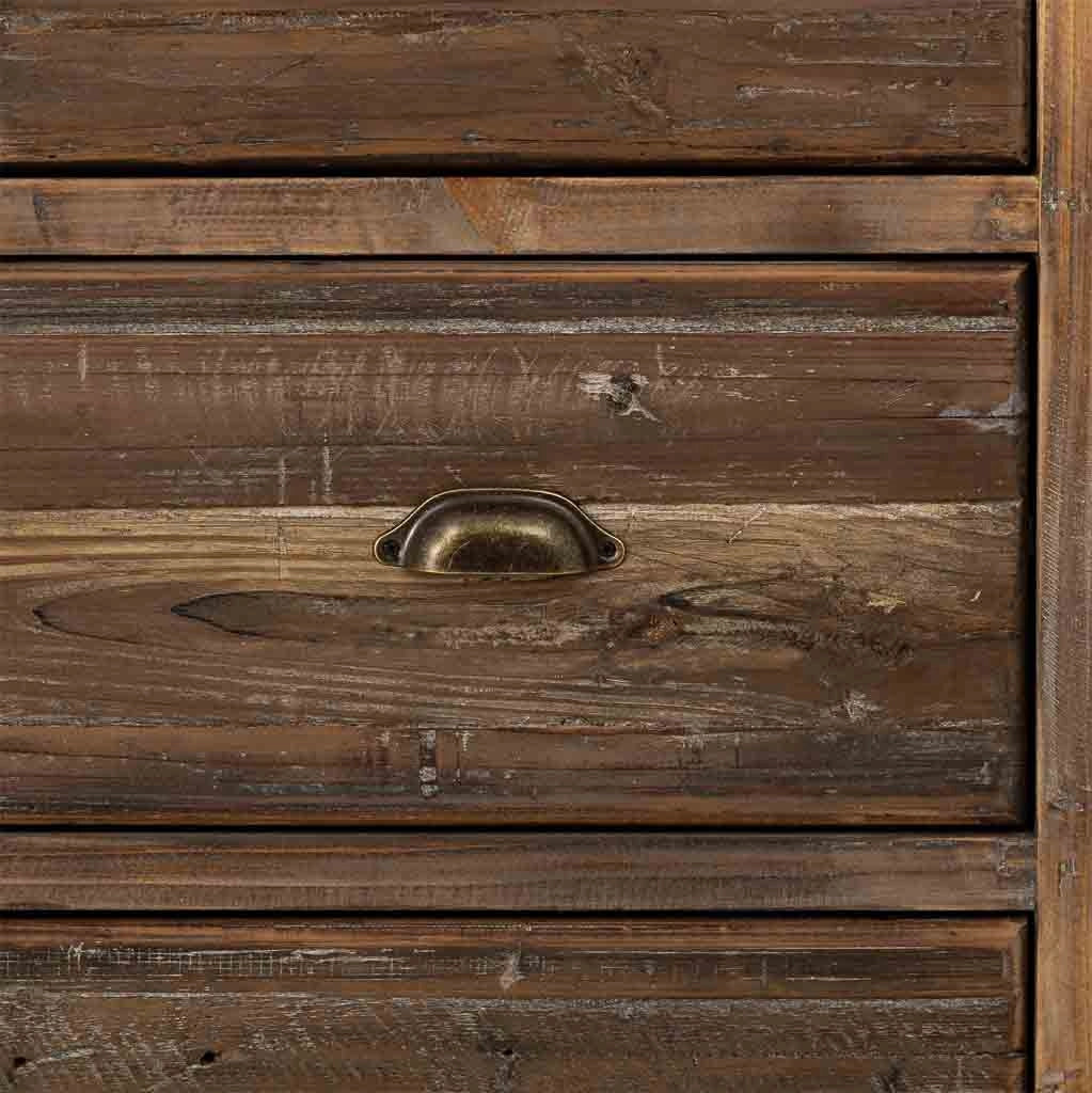 Cassettiera in legno con 4 cassetti 100x40x93h cm