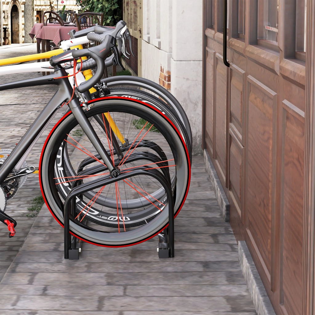 Portabiciclette per 3 Bici ¨C Zephmum ¨C Acciaio 76x33x27 cm Nero