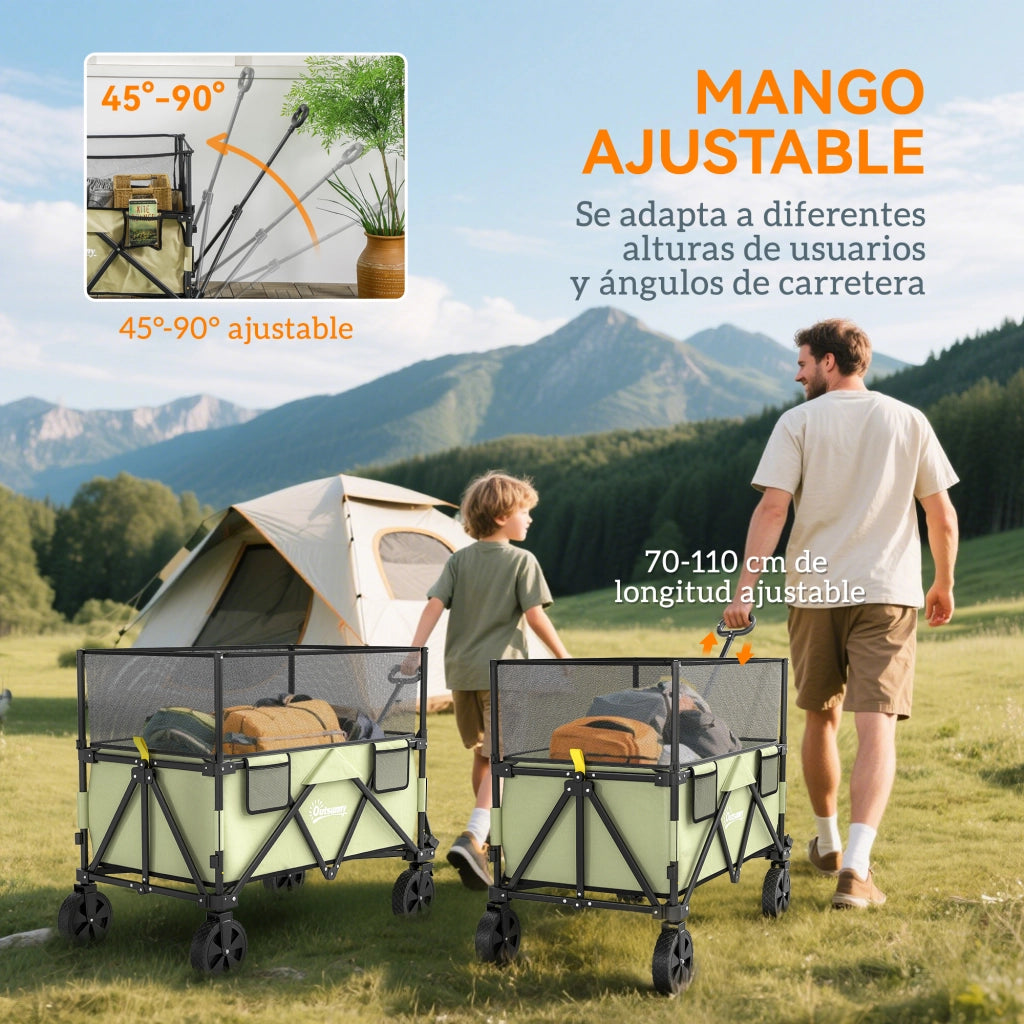 Carrello Pieghevole ¨C Zephmum ¨C Verde, 180 L, 120 kg
