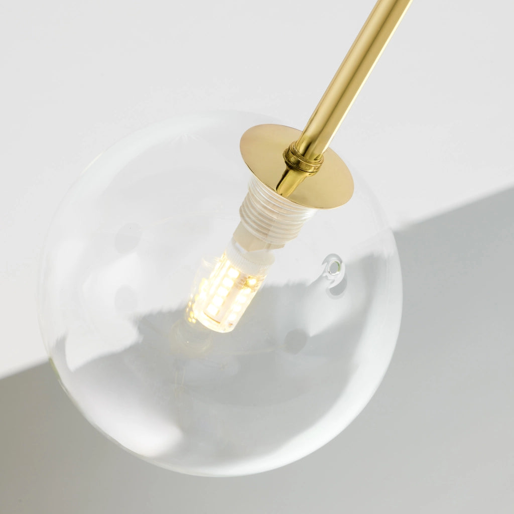 Lampadario moderno oro/nero vetro 8 luci Jupiter MOKA