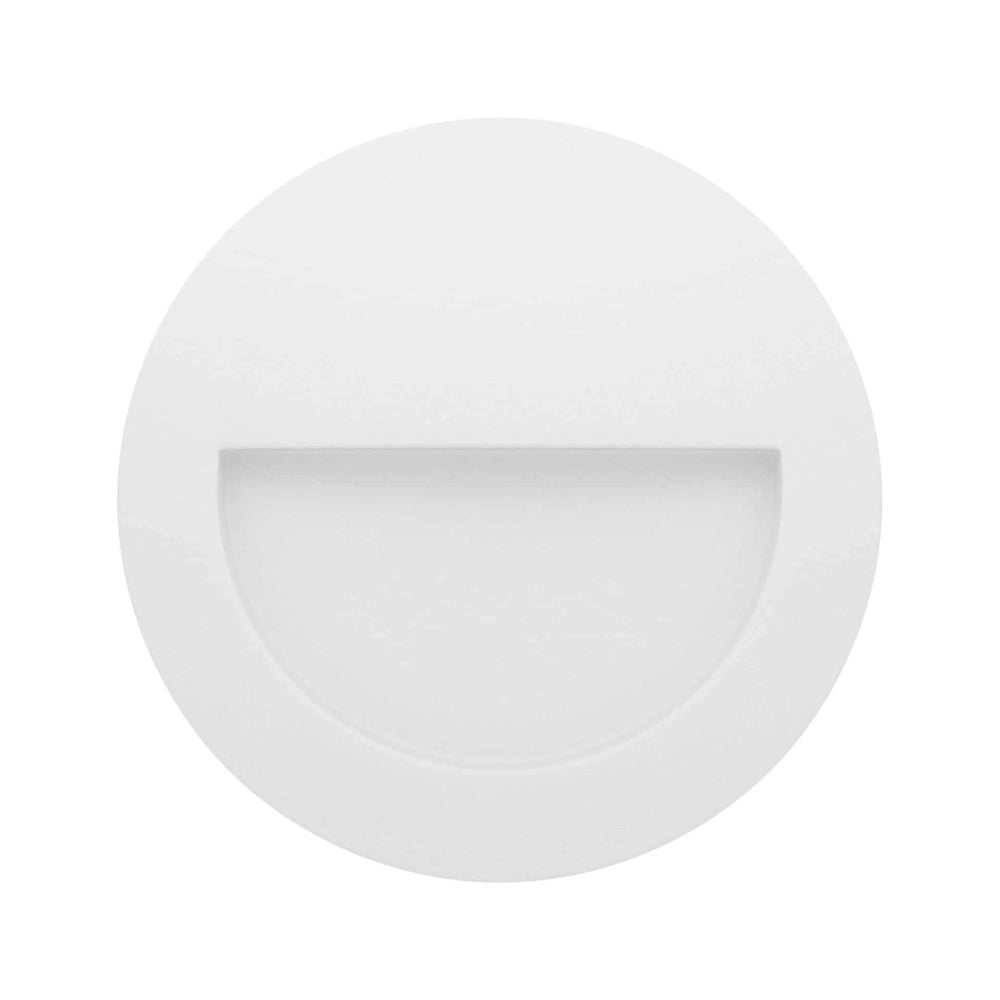 Beneito & Faure - Luce da incasso segnapasso LED Mis R Wall 3W - Segnapasso da parete rotondo IP65 Switch 2700K/3200K/4000K - Bianco