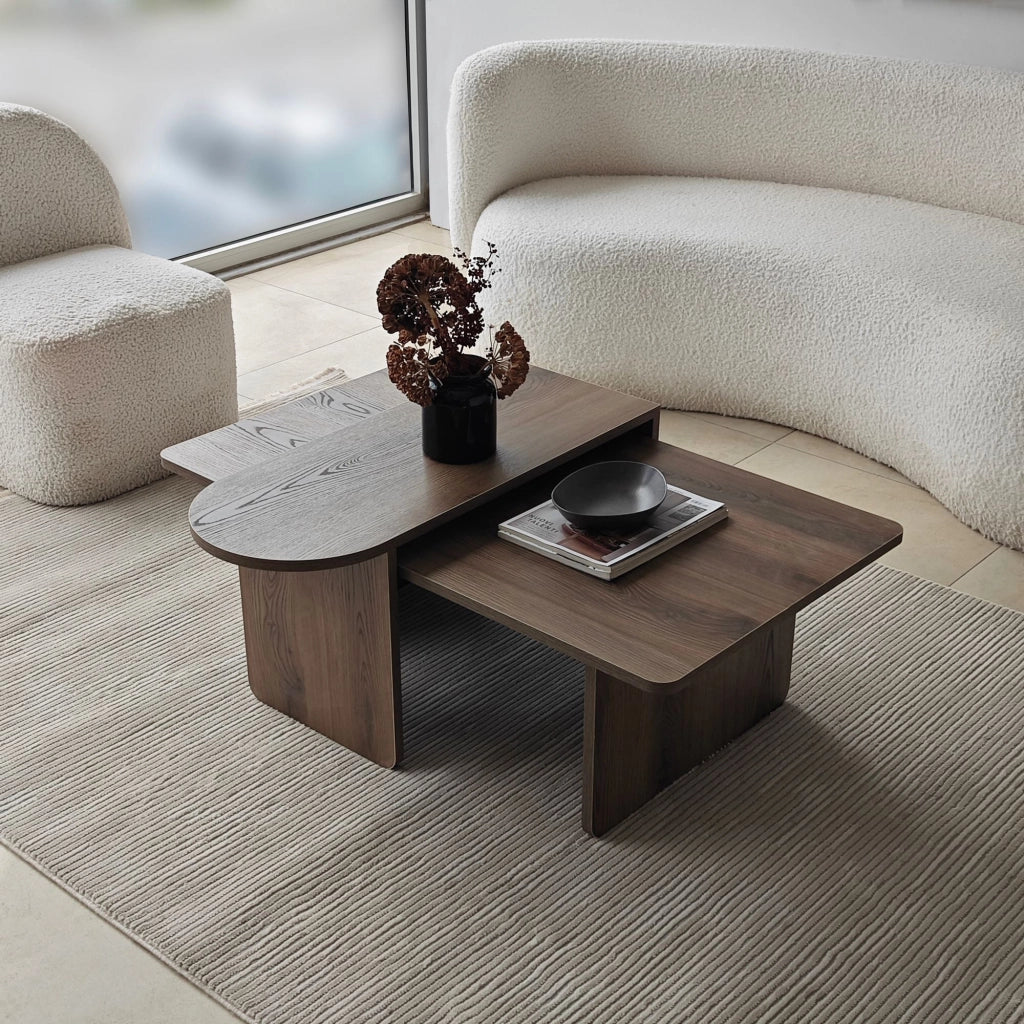Set di tavolini in legno "Paris" 105 x 60 x 35 cm - Bronzo