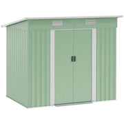 Casetta da giardino in metallo ¨C zephmum ¨C 207x130x182 cm verde
