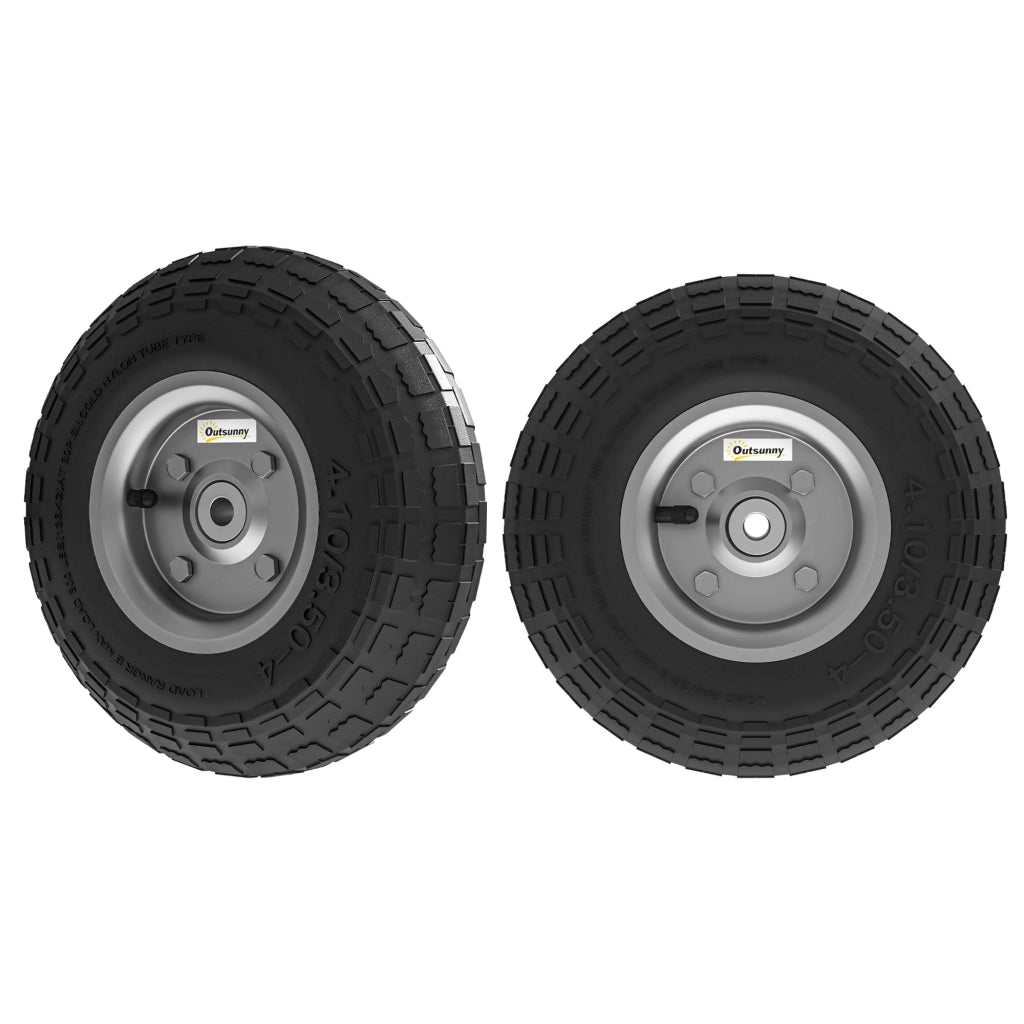 Ruote per Carrello ¨C Zephmum ¨C 2 Ruote, ?25.5x7.5 cm, Nero, Gomma e Acciaio