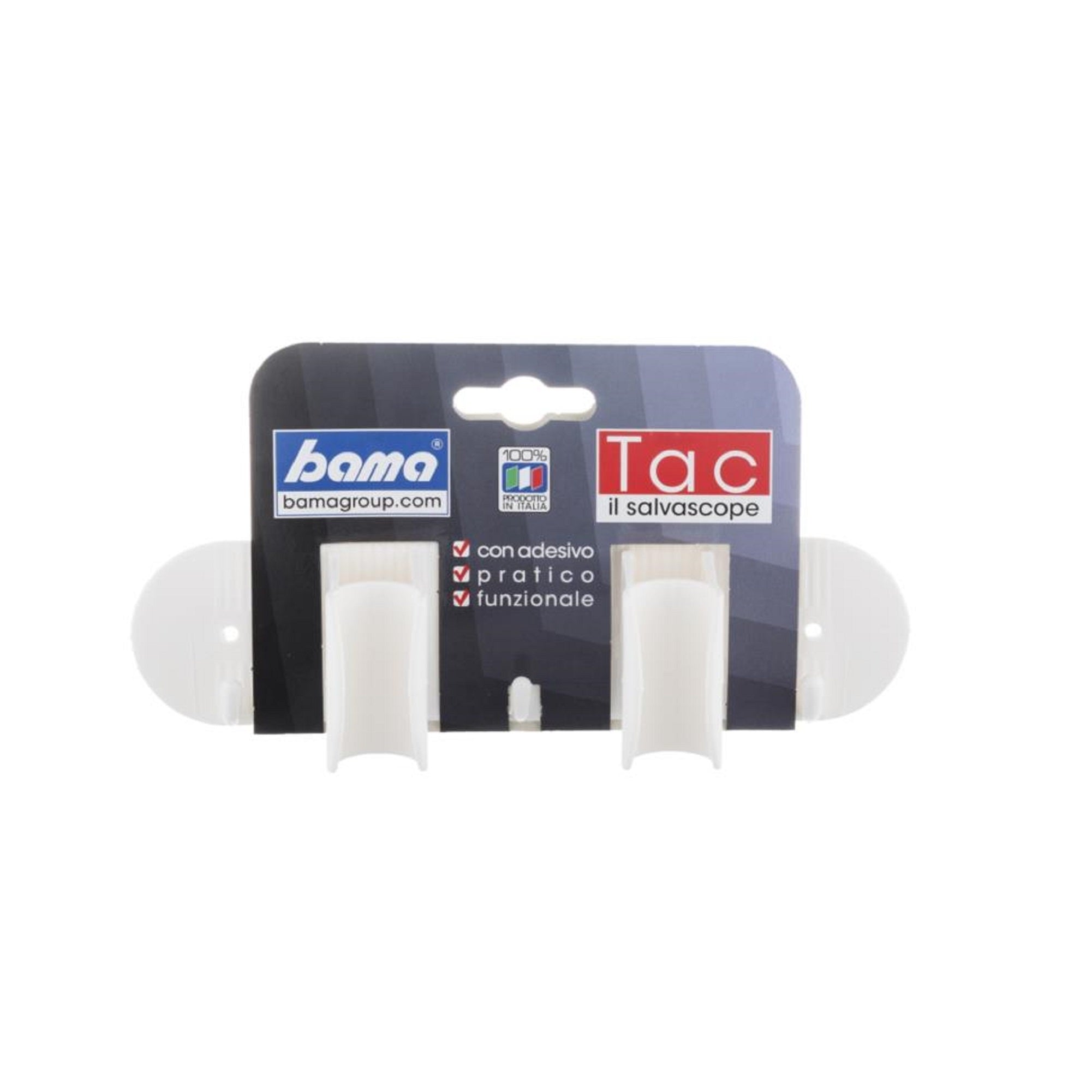Salvascope Tac Bama appendiscope 2 posti con adesivo pratico e funzionale scopa portascopa