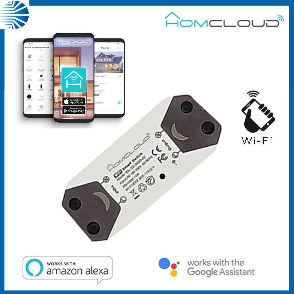 Interr. modulo luce WIFI SMART intelligente 1 canale GOOGLE ALEXA
