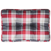 Cuscino per pallet | Cuscini per sedie a Quadri Rossi 50x40x12 cm in Tessuto