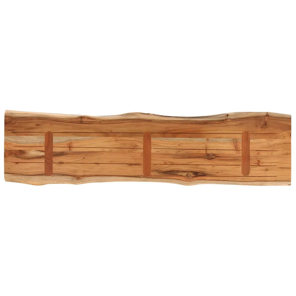 Piano Tavolo 180x40x2,5 cm Rettangolare Legno Acacia Bordi Vivi 370617