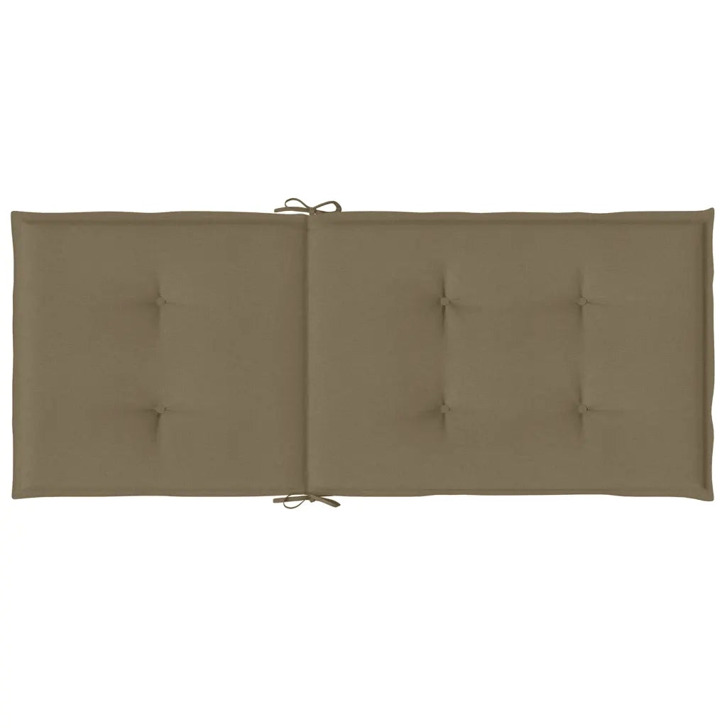 Cuscini Sedia Schiena Alta 2 Tortora Mélange 120x50x4 Tessuto 4002436