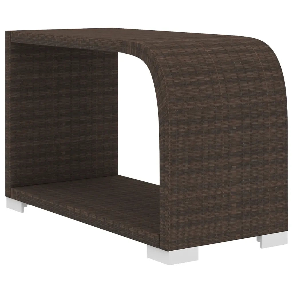 Set Divani da Giardino 10 pz con Cuscini in Polyrattan Marrone 46814