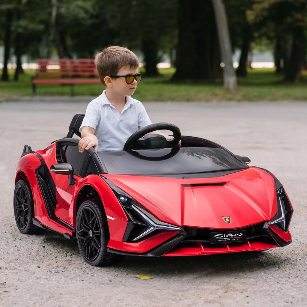 Auto Elettrica Bambini 12V Lamborghini SIAN ¨C zephmum ¨C Rosso con Telecomando