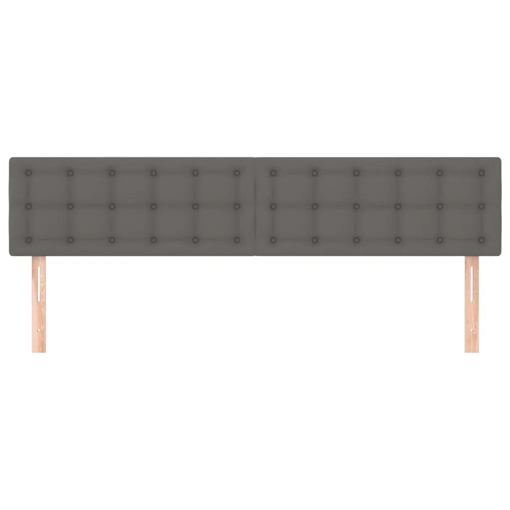 Testiera Grigio 160x5x78/88 cm in Similpelle 346488