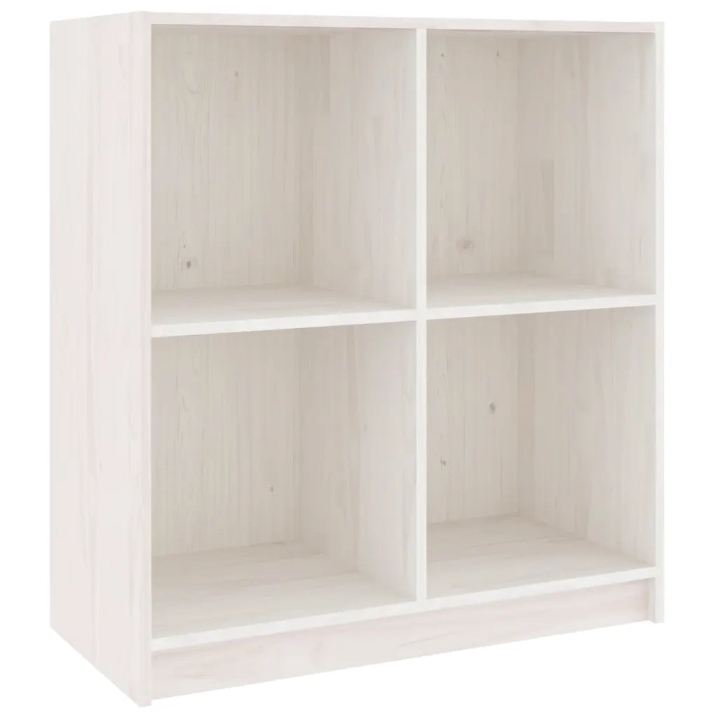 Credenza Bianca 70x33x76 cm in Legno Massello di Pino 809949