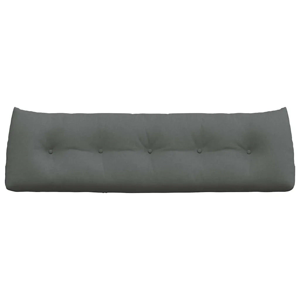 Cuscino per Schiena Grigio scuro 160 x 24 x 50 cm Tessuto