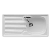 Lavello da incasso in ceramica con una vaschetta 90x45 cm reversibile - Bianco