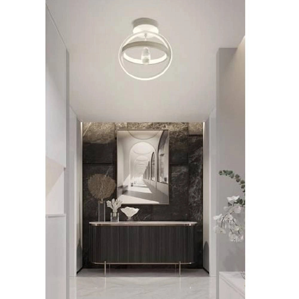 Trade Shop - Lampadario Led 22w Cerchio Plafoniera Pendente Soffitto Luce 4000k 3000k 6500k Pn-02b - -bianco Naturale      -