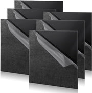 Pacchetto di 6 piastre in acrilico - Nere - Dimensioni 150 x 150 x 2 mm - Piastre in plastica laser tagliabili - Pellicola protettiva - Resistente all'usura - Taglio professionale - Vetro acrilico